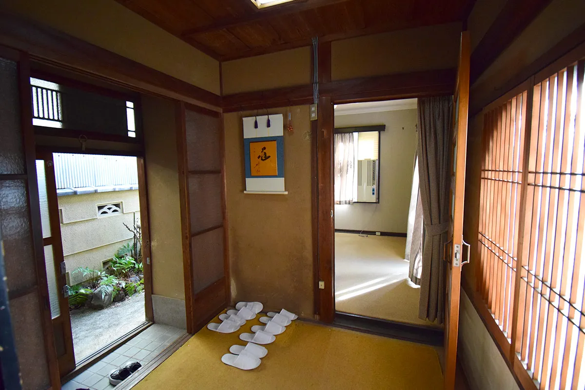 Unrenovated Machiya house in a historic residential area