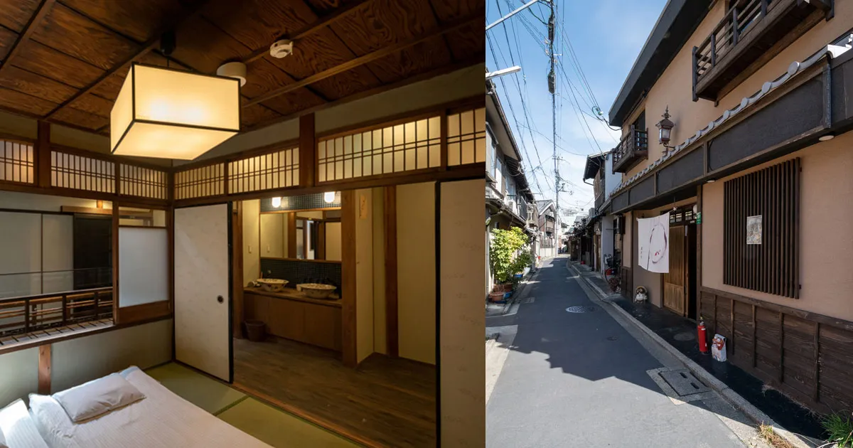 Operating as a guesthouse. Kyomachiya near Kiyomizu-Gojo Station.