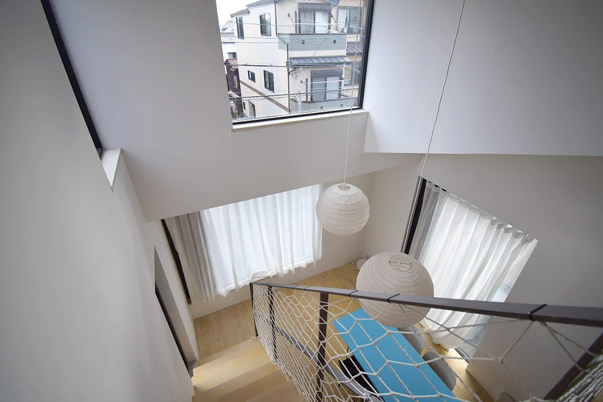 Renovated modern home with large window